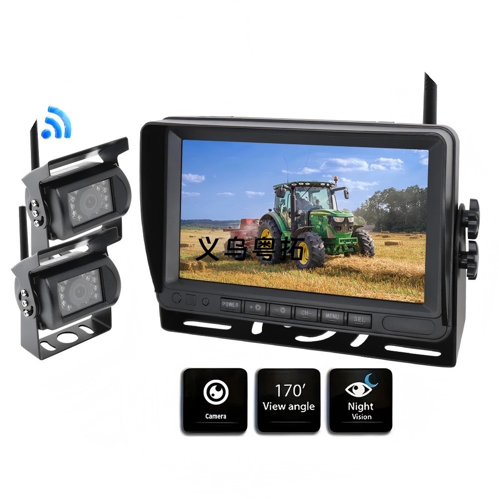 7inch Wireless WiFi Reverse Camera Display for Trucks, Trailers, Buses with Infrared Night Vision