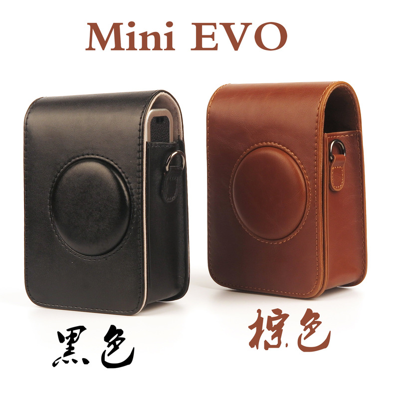 Factory New Amazon hot sale Fuji Polaroid mini evo vintage camera bag leather cover leather bag