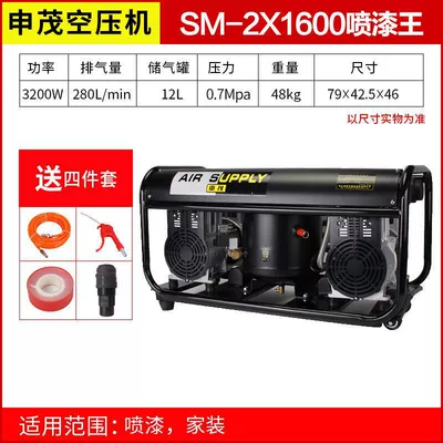 Hava kompressorları: Putty Powder, Air Compressor 220V, High-Pressure - shenmao-copper-2x1600w-12l
