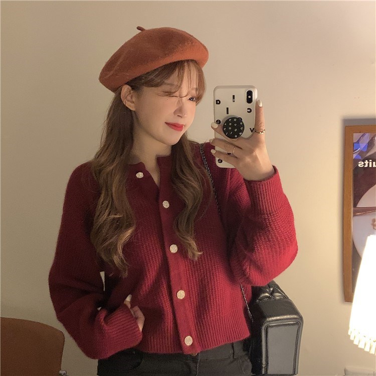 Japanese retro sweater 2022 Autumn new style soft and fluffy knitted sweater, loose short cardigan jacket for women pic 1