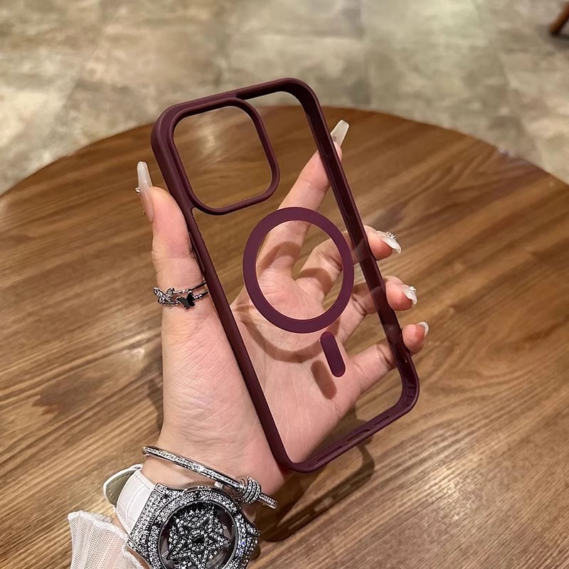 适用苹果17磁吸手机壳16高级感15promax透明不发黄iPhone14保护套|undefined