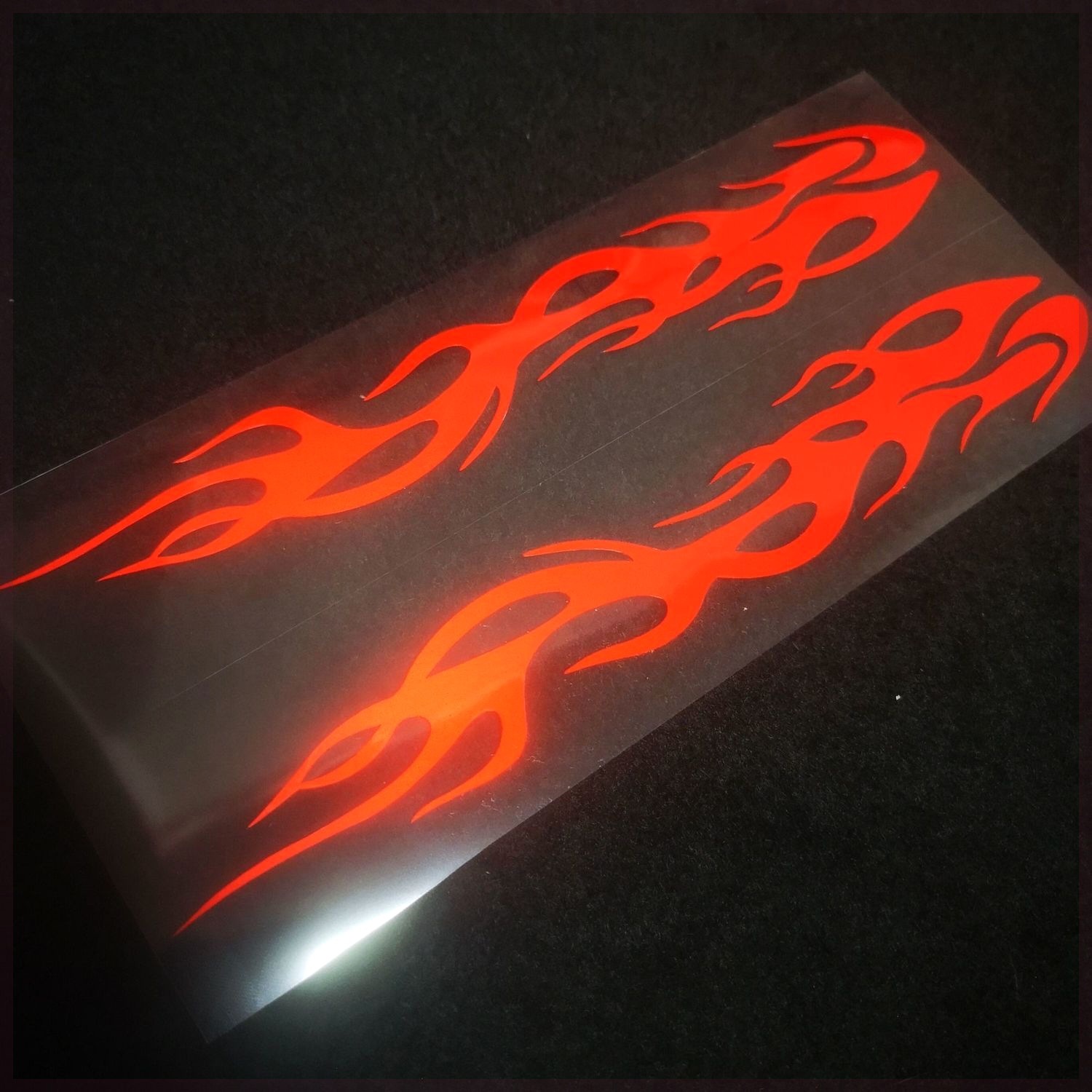 Small 24cm + red reflective fire A pair