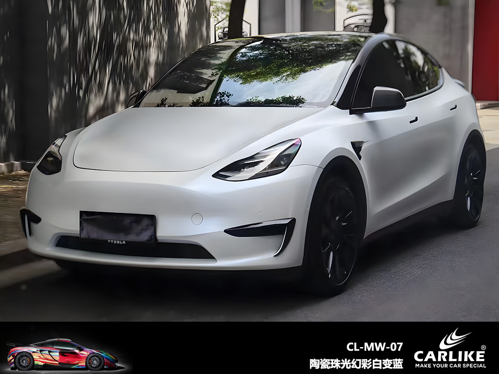 Carlake perla color mágico color blanco cambiante color de coche cambiante película brillante superficie blanca mágica color perla película blanca a azul cuerpo película