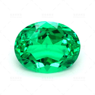 Colombian Emerald 8x 10mm Egg Line Breeding Color Treasure Laboratory Regenerated Gem high quality Bare Stone