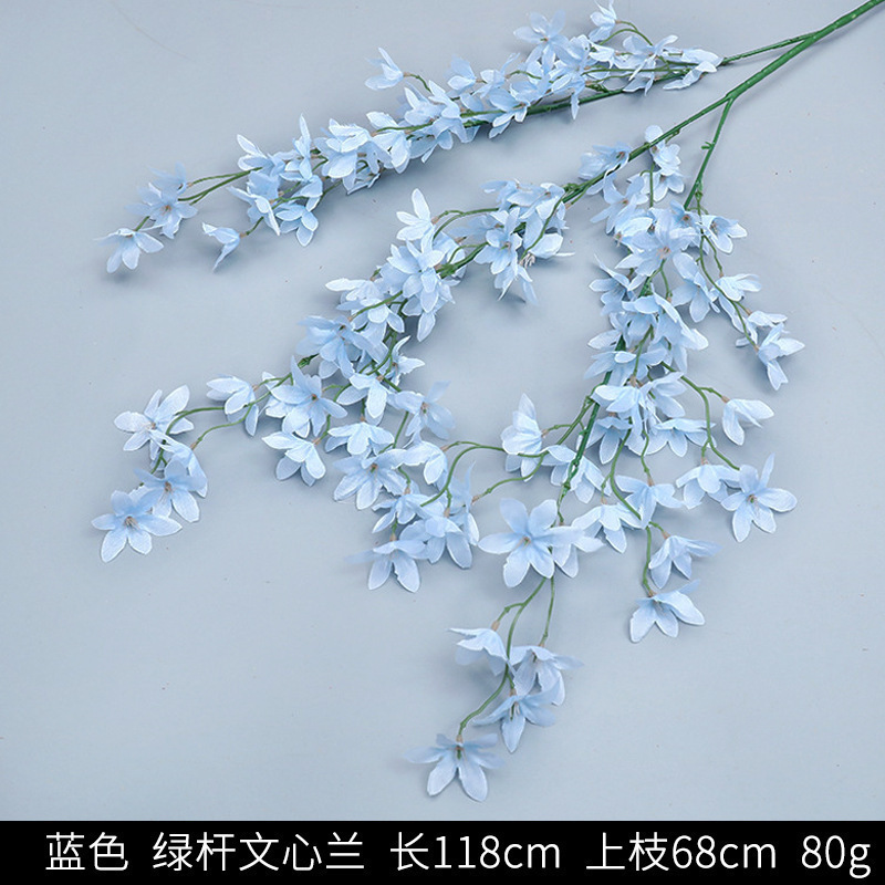 蓝色系仿真花婚礼婚庆场地场景布置道具装饰花艺花材花束假花批发|undefined