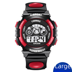 兒童腕錶多功能七彩光防水學生電子手錶青少年運動鬧鐘機械手錶