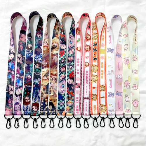 Demon Slayer Lanyard Cartoon Adults and Children Adjustable Anti-Lost Rope Hat Rope Demon Slayer Extension Rope