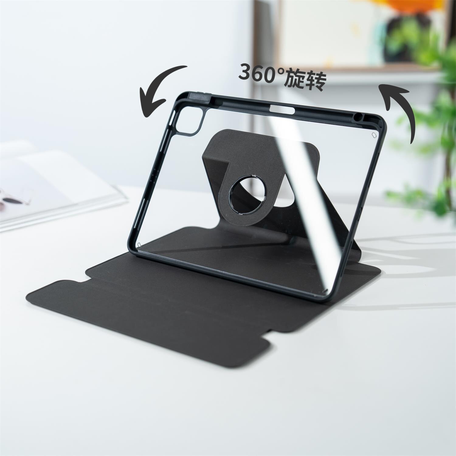 Suitable for iPad 10.2 Acrylic Cloth Bluetooth Keyboard Leather Case 11inch Pen Slot Tablet 360 Degree Rotation