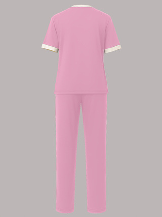 Damen Loungewear Set T-shirt Mit High-waist Hose Für Freizeit_voghion.com