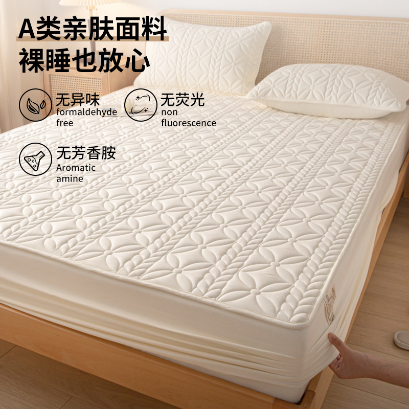 Sombrilla de cama impermeable con aislamiento de orina engrosada de una sola pieza, funda protectora de colchón Simmons, funda de cama todo incluido 2024 nuevas estaciones universales