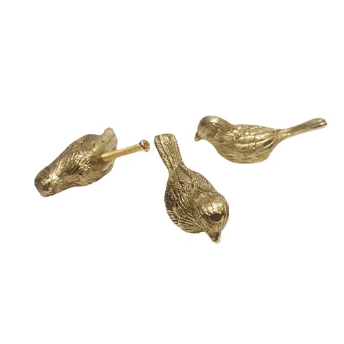 Brass bird drawer cabinet door furniture handle home decoration tea can jewelry box ceramic matching
