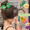 Children's hairgrip, hair accessory, flowered