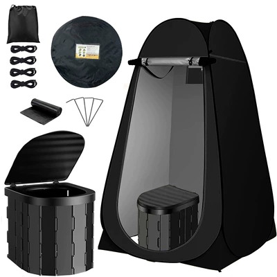 Toilet for Self-Driving Travel, Kempinq və səyahət - 14m-window-black-covered-model-black-toilet