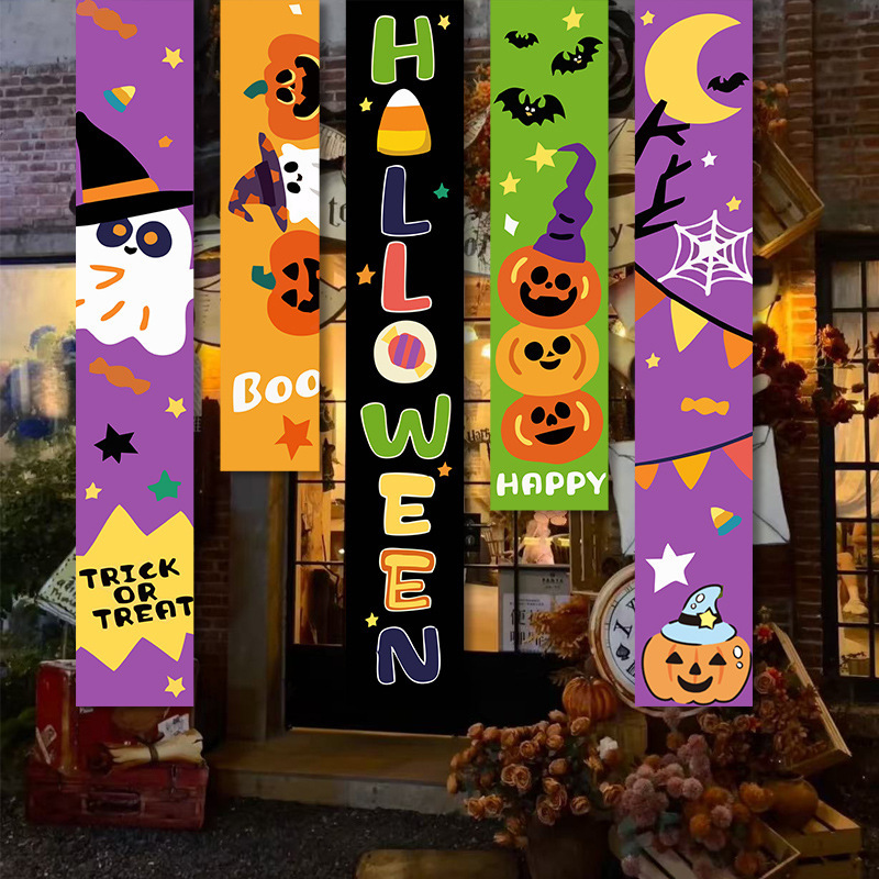 Halloween Atmosphere Props Hanging Cloth Banner Pumpkin Lantern Kindergarten Indoor Shopping Mall Window Background Wall Scene Decoration Halloween Atmosphere Props Hanging Cloth Banner Pumpkin Lantern Kindergarten Indoor Shopping Mall Window Background Wall Scene Decoration