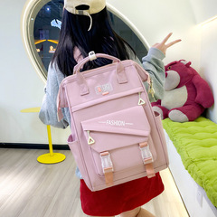 2024新款日系文藝書包戶外大容量初高中學生背包休閒簡約雙肩包