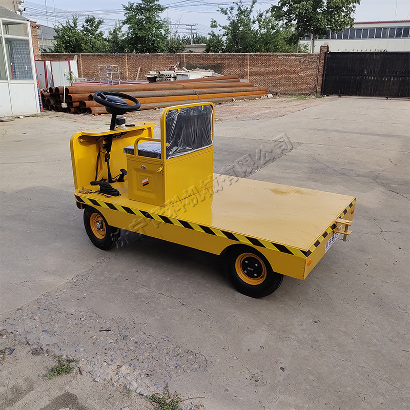 厂区运输物料驾驶型平板车 四轮电动搬运车 短途电动运货小板车