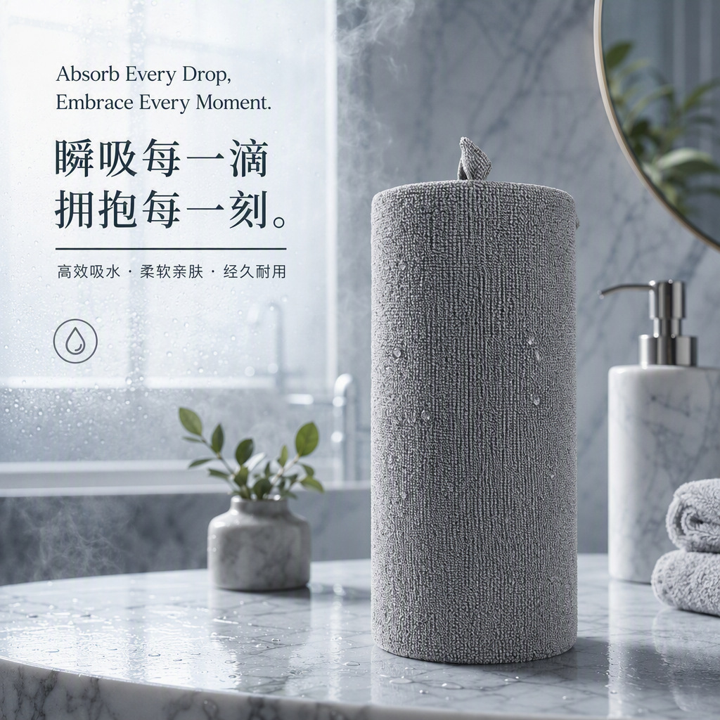 跨境厨房吸水清洁抹布懒人手撕抹布干湿两用抗菌手撕不掉毛无纸管