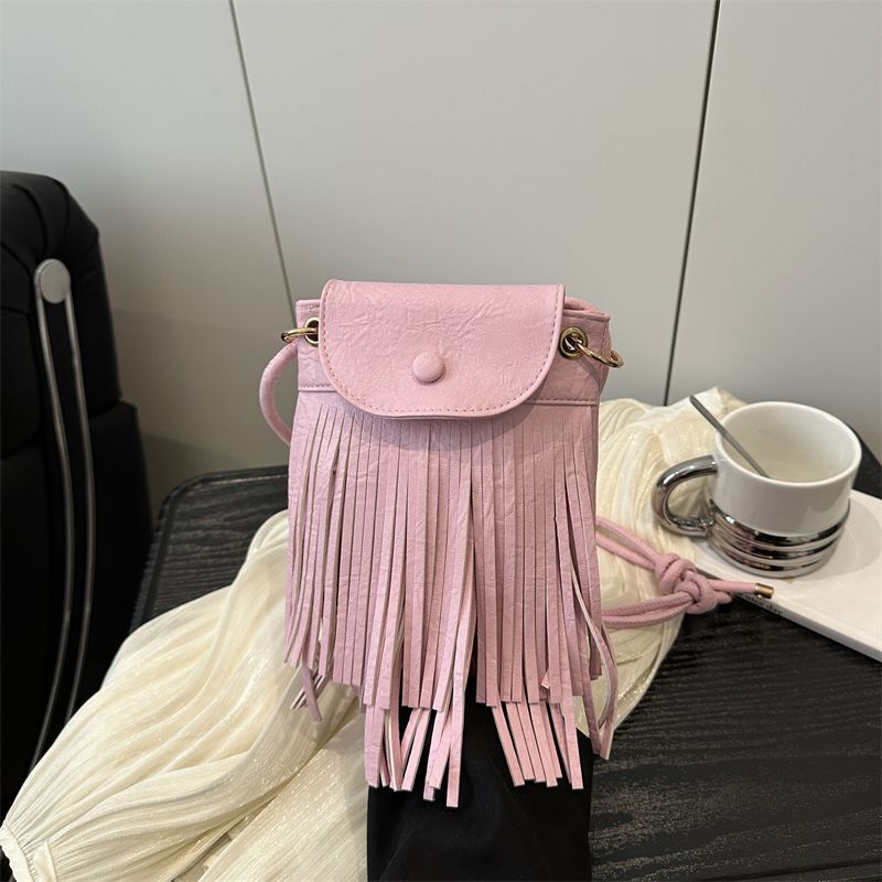 Super Popular Bohemian Ethnic Style Tassel Retro Suede Frosted Cross-Body Shoulder Phone Bag Mini Small Bag Super Popular Bohemian Ethnic Style Tassel Retro Suede Frosted Cross-Body Shoulder Phone Bag Mini Small Bag