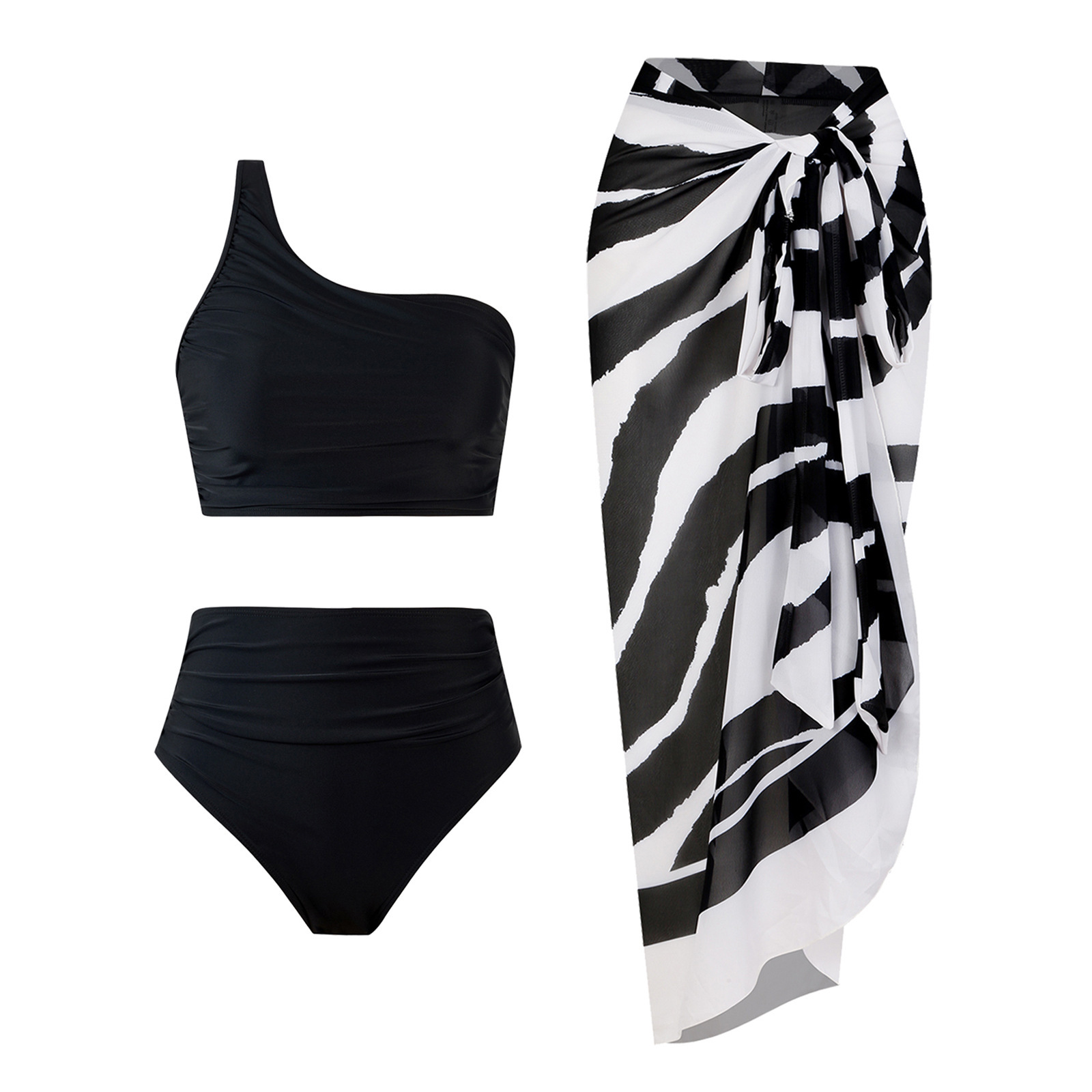 2025 Europa y los Estados Unidos SHEIN nuevo traje de baño de tres piezas de mujer bikini traje de baño de moda set explosivo en stock