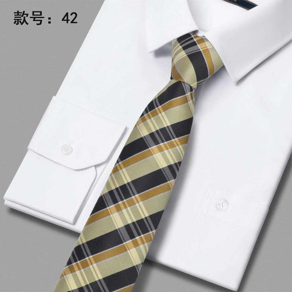 2023 nueva corbata de poliéster 6cm corbata casual de negocios de poliéster casual de negocios para hombres en stock al por mayor