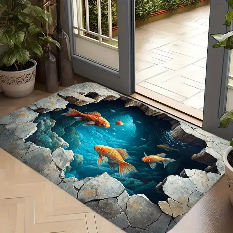 (Перепродажа), коврик, нескользящий дорожный ковер, 3D, защита от падения, впитывает воду