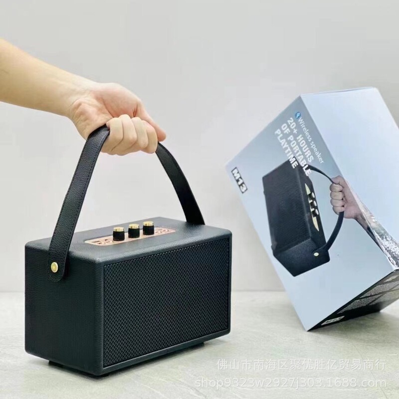 クロスボーダーM13 Bluetoothスピーカー ポータブル レトロ ハンドヘルド アウトドア ワイヤレス 重低音 小型スピーカー M12 サブウーファー|undefined