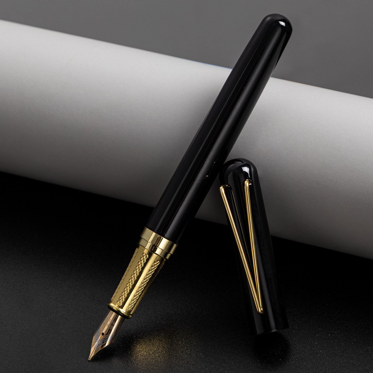 En stock venta al por mayor metal negocio pluma adulto caligrafía práctica regalo 0,5mm pluma imprimible logo
