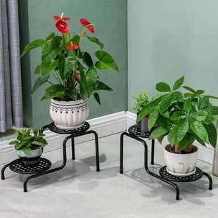 Wrought Iron Flower Rack Indoor Living Room Balcony Floor-standing Flower Rack Storage Rack Multi-layer Flower Pot Rack Office Desk Flower Dream Domain