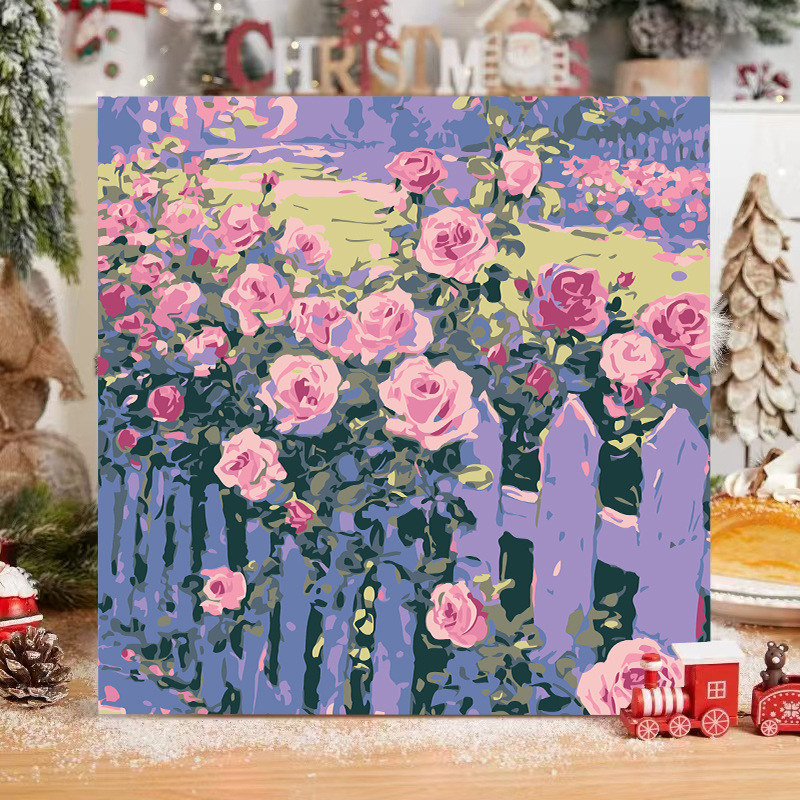 现货批发数字油画diy填色儿童简约手绘涂鸦新中式摆摊丙烯油画|undefined