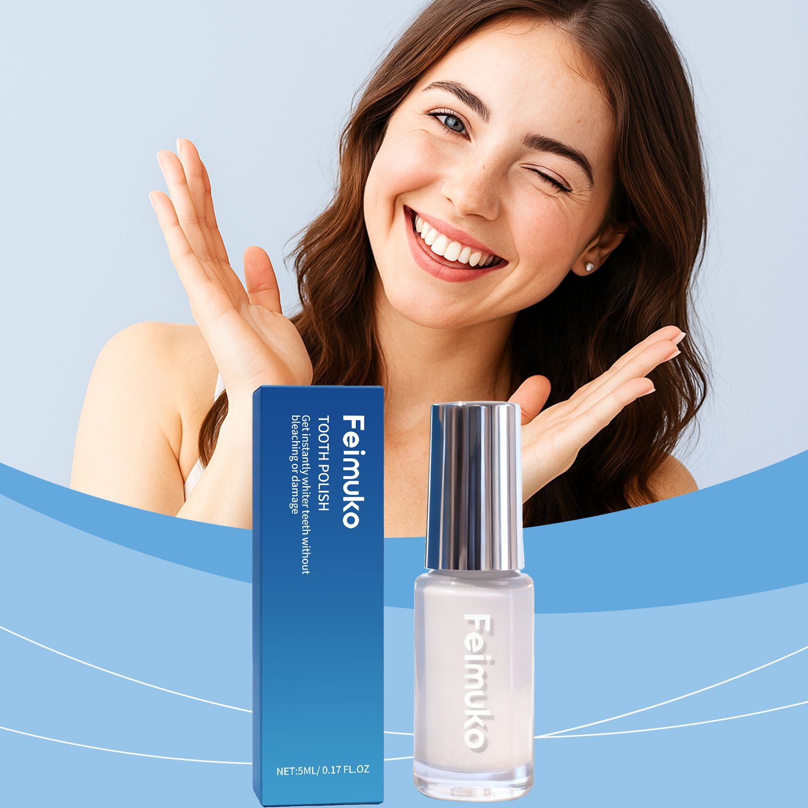 Feimuko 牙齿护理漆 日常牙齿清洁污渍牙垢减少异味亮泽温和护理