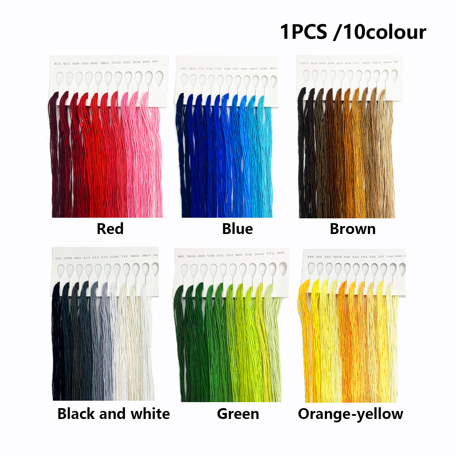 Un juego de todos los colores, un total de 6 colores