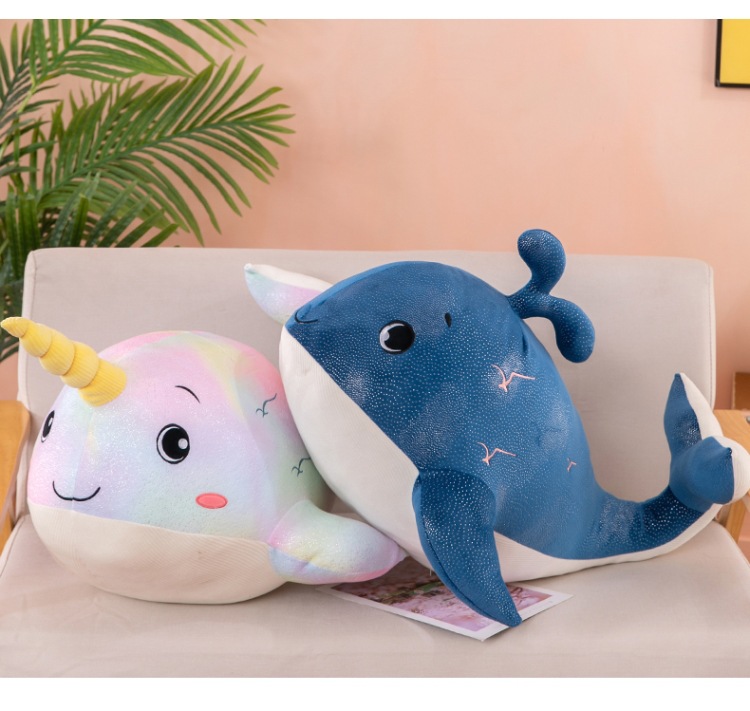 New Whale Pillow Plush Toy Large Whale Doll Children's Birthday Gift Decoration Company Annual Meeting Doll