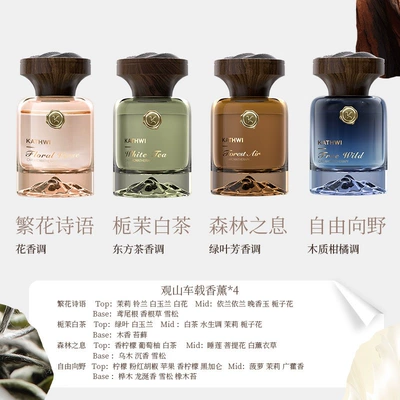 Perfplant seat: Kejingwei Guanshan Car Perfume 2026 New - floral-poetry1gardenia-white-tea1breath-of-the-forest1free-into-the-wilderness1
