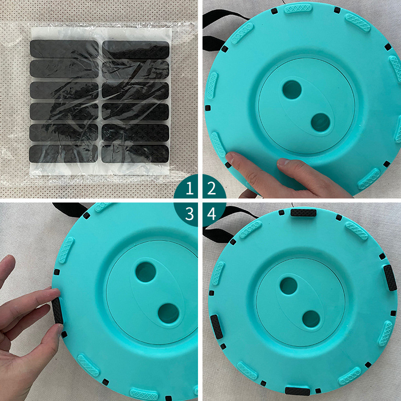 Taburete plegable ligero y portátil, fácil de retráctil, taburete de pesca, bolsa de almacenamiento, cojín, pegatinas antideslizantes, accesorios de taburete