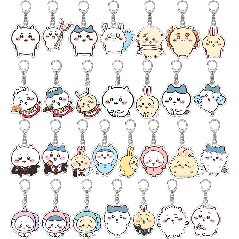 Chiikawa Anime and Manga Acrylic Keychain Chiikawa Hachi Usagi Chiikawa Anime and Manga Acrylic Keychain Chiikawa Hachi Usagi