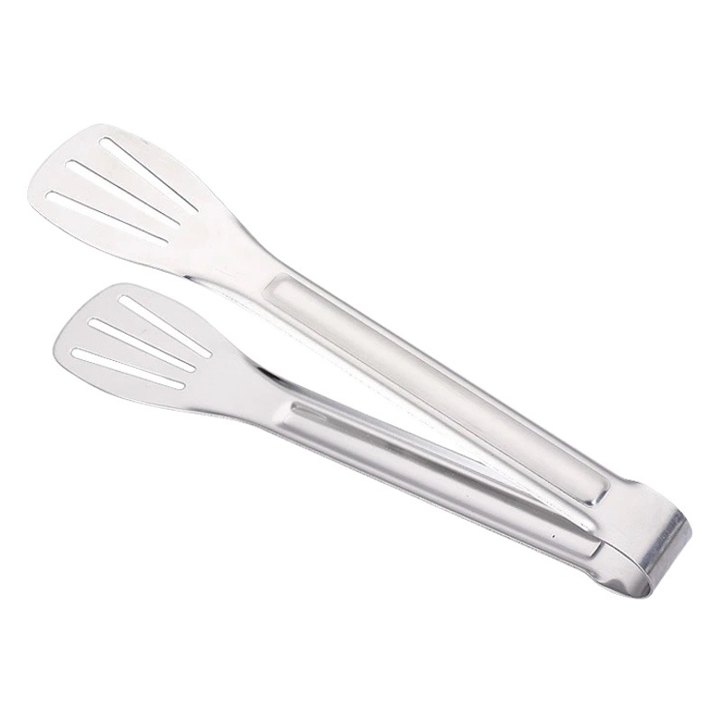 Stainless Steel Food Tongs Wholesale Barbecue Tongs Bread Kitchen Barbecue Tongs Three-Line Steak Food Tongs Barbecue Tongs