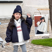 艾摩贝贝女童夹棉保暖棉衣儿童韩版双线绗面防风立领外套棉袄外套