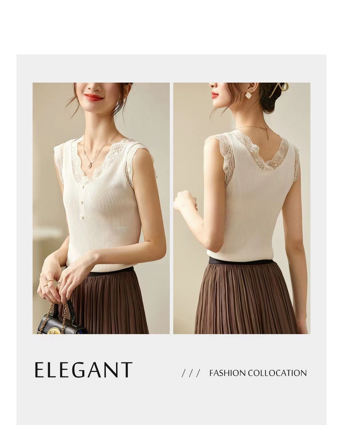 Elegant V-neck design