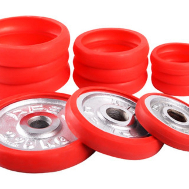 New Year's New Dumbbell Leather Cover Barbell Silent Anti-Fall Anti-Slip Wear-Resistant Durable Removable Edge Rubber Cover