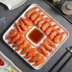 水餃子盤帶醋碟碗瓷吃餃子的盤子創意家用子母菜盤薯條裝蝦盤