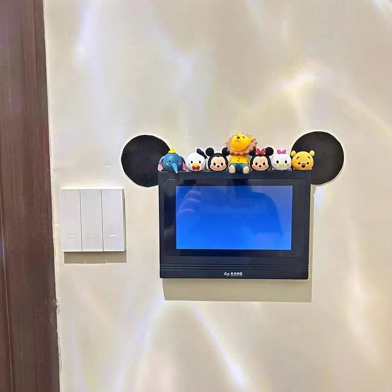 玄関ビデオドアベル装飾装飾品インターホン電話スイッチリビングルームの壁スクリーンアクセサリークリエイティブな変身|undefined