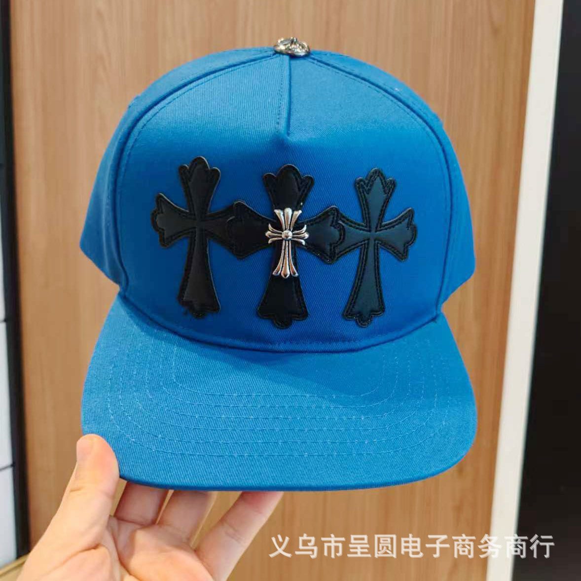 Sombrero para el sol CH Cro de verano para parejas nuevas de moda americana, sombrero de hip-hop de ala plana bordado a la moda ~ sombrero de malla de béisbol