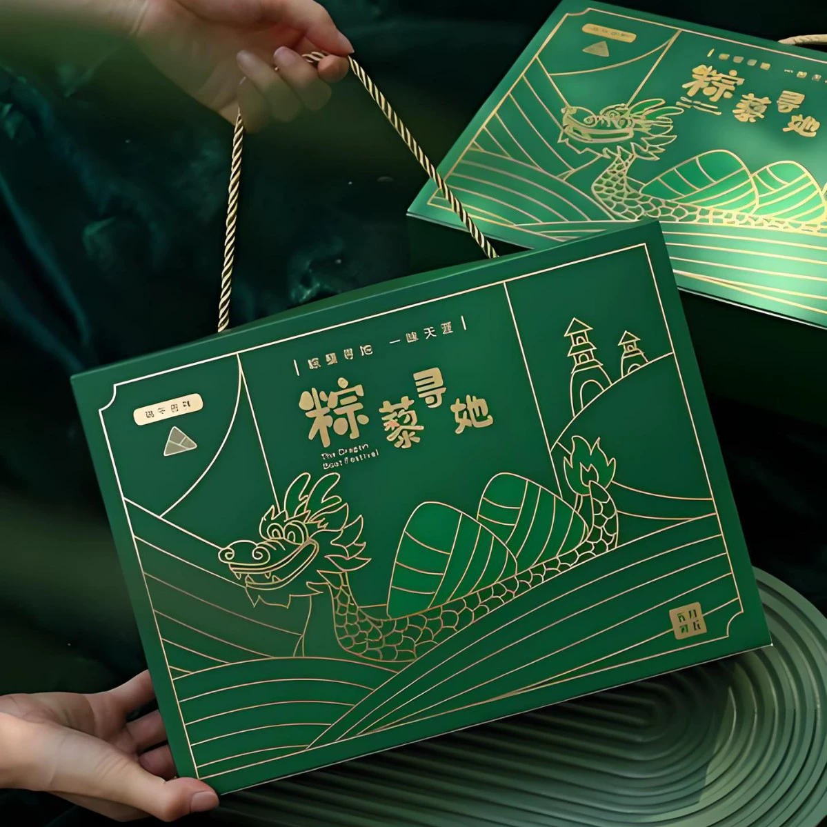 Индивидуальные подарочные коробки для фестиваля драконьих лодок 2025 года, сумки-коробки для подарков, упаковка для рисовых пельменей, высококачественные пустые коробки оптом, индивидуальный заказ.