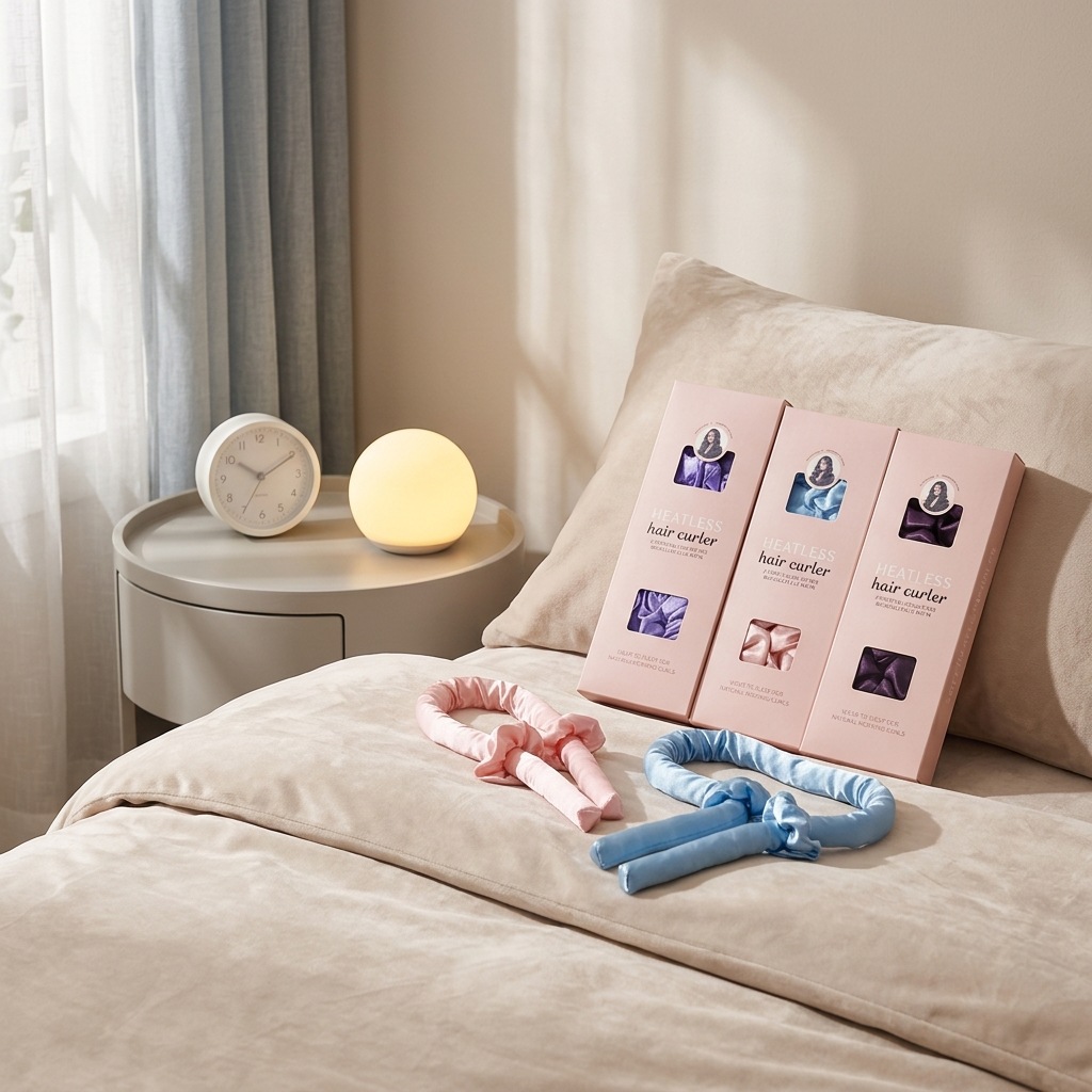 Varilla de rizador sin calor de estilo explosivo transfronterizo, varilla de rizador para dormir de espuma con anillo para el cabello, varilla de rizador de onda grande perezosa de Amazon