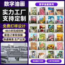 40*50数字油画diy定制风景系列不侵权专供跨境外贸来图来样定制
