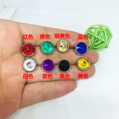 Wholesale bucket colorful crystal box accessories DIY metal cylindrical crystal trumpet foot bump nail crystal decorations