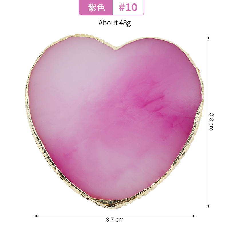 Paleta de color de resina en forma de corazón - morado