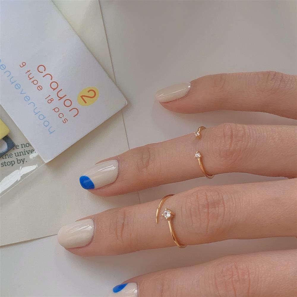 Bague ouverte ajustable avec diamants bijou minimaliste luxe_voghion.com