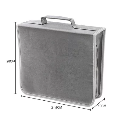 disc bag, disc holder, DVD – Multimediya və saxlama aksesuarları - mercerized-fabric-256-pieces-in-linen-gray