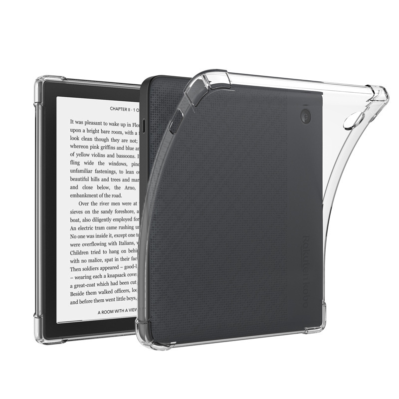 For Kobo Libra 2 e-book protective cover four-corner airbag anti-fall transparent case Colour 2024